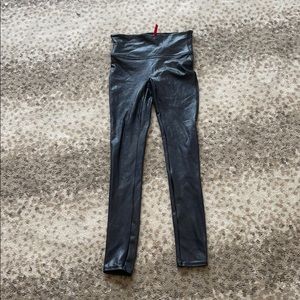 Spanx Black Faux Leather Leggings